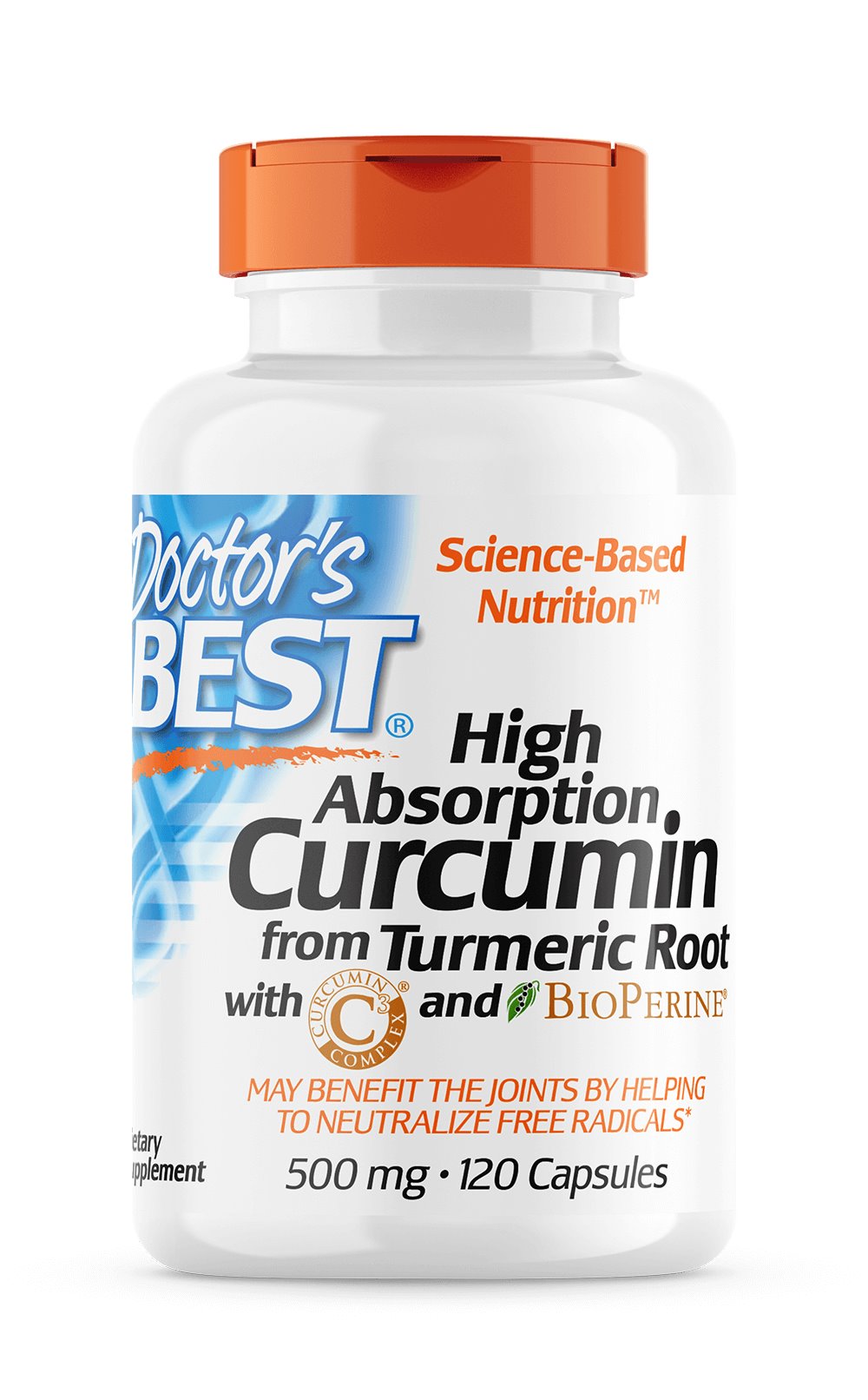 Doctor's Best kurkumiin kurkumijuurtest C3 kompleksiga ja bioperiiniga 120 kapslit