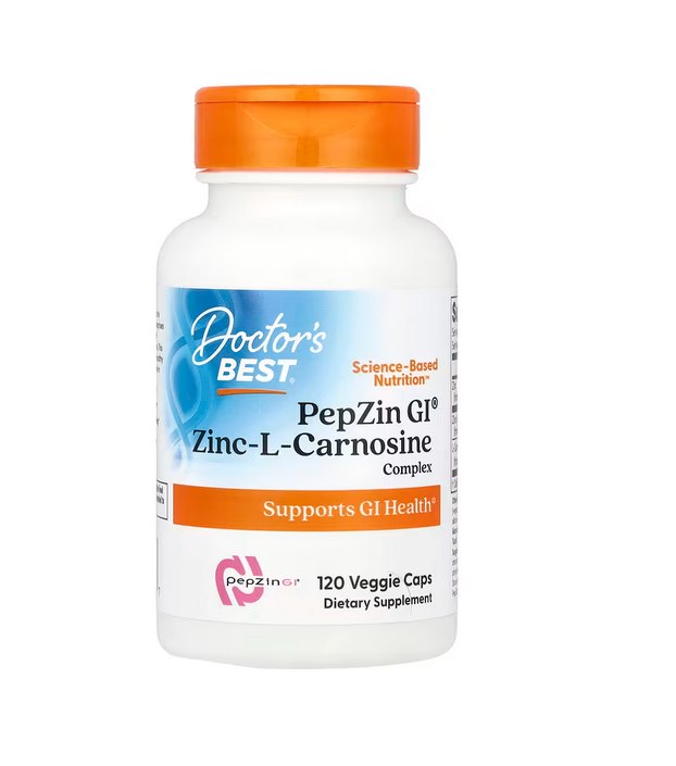 DOCTOR'S BEST PepZin Gl – tsink + L-karnosiin 120 kapslit