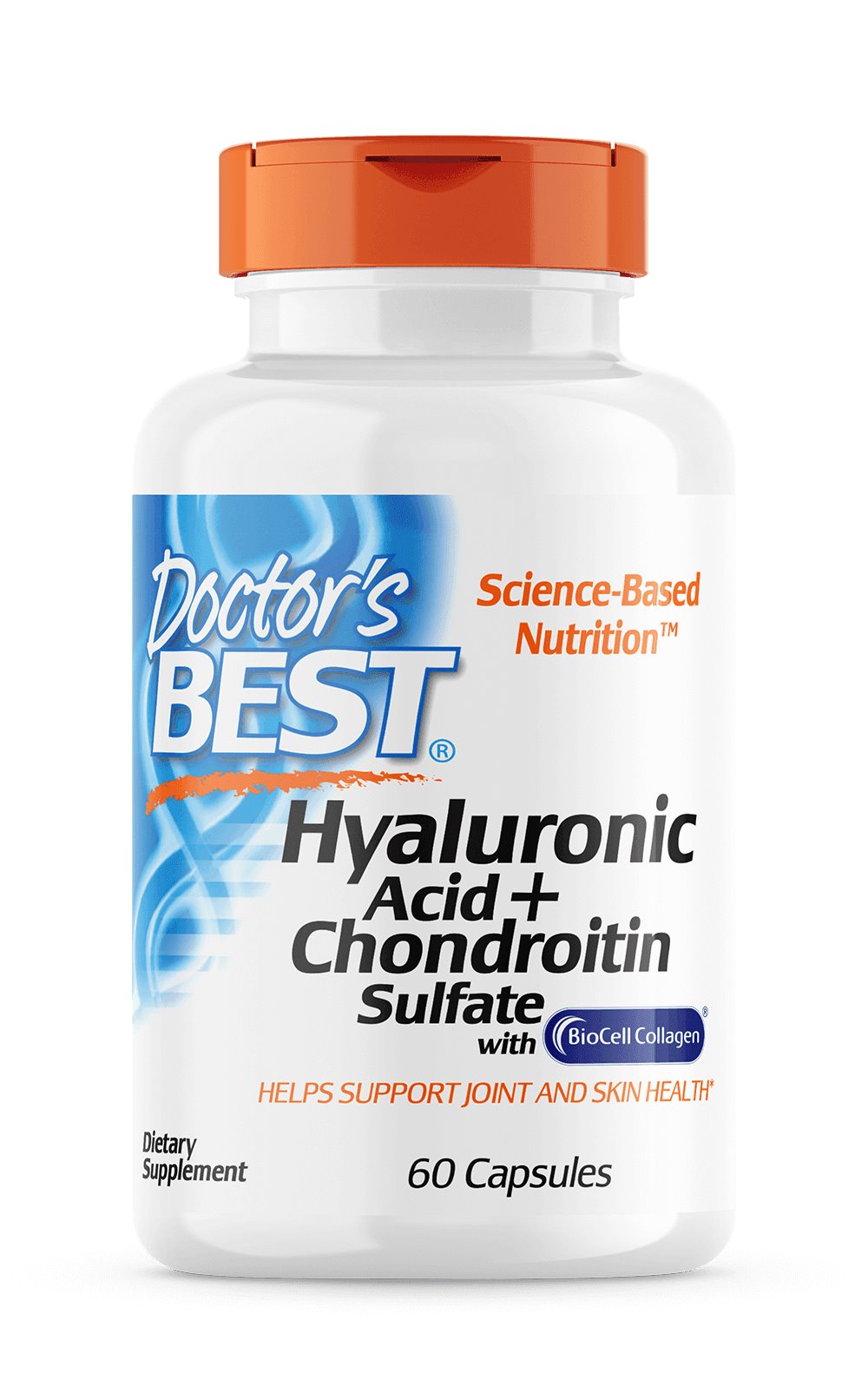 DOCTOR'S BEST Hüaluroonhape + kondroitiinsulfaat BioCell kollageeniga 60 kapslit