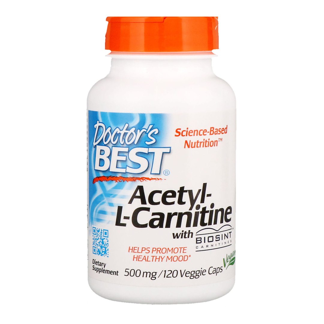 DOCTOR'S BEST Atsetüül-L-karnitiin HCl 500 mg 120 kapslit