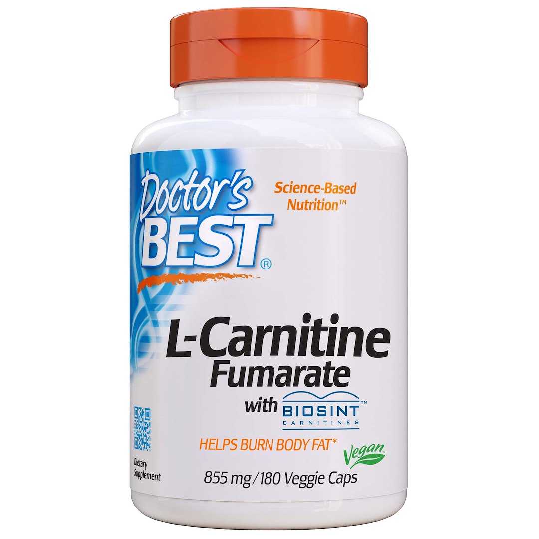 DOCTOR'S BEST L-karnitiinfumaraat – L-karnitiinfumaraat 855 mg 180 kapslit