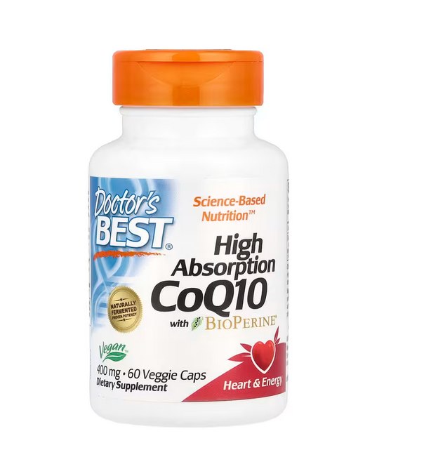 DOCTOR'S BEST koensüüm Q10 400 mg ja piperiin BioPerine – vegan 60 kapslit