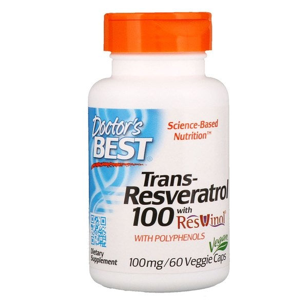DOCTOR'S BEST trans-resveratrool 100 mg + polüfenoolid 80 mg 60 kapslit