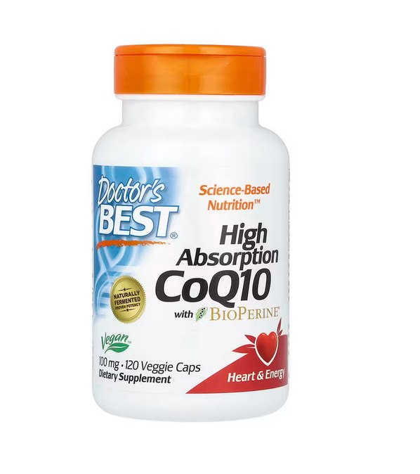 DOCTOR'S BEST koensüüm Q10 100 mg ja piperiini BioPerine – vegan 120 kapslit