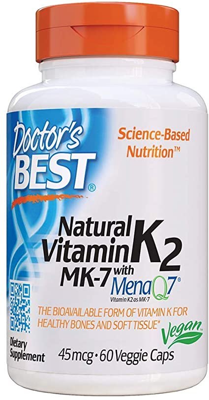 DOCTOR'S BEST vitamiin K2 MK7 45 mcg 60 kapslit