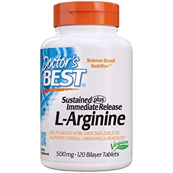 DOCTOR'S BEST L-arginiin pika ja kiire toimega 500 mg 120 tabletti