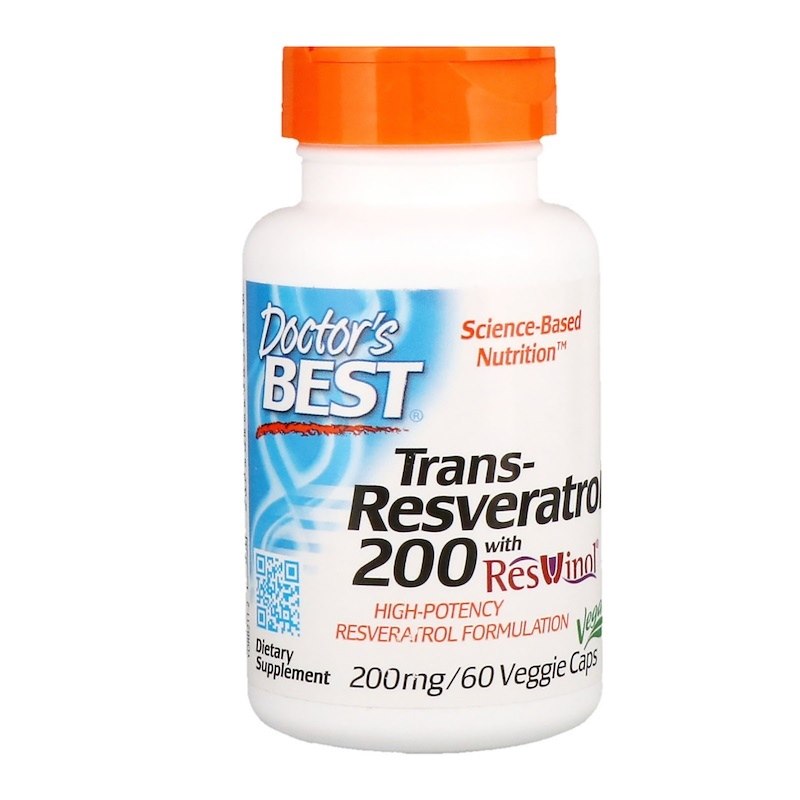 DOCTOR'S BEST trans-resveratrool 200 mg + polüfenoolid 80 mg 60 kapslit