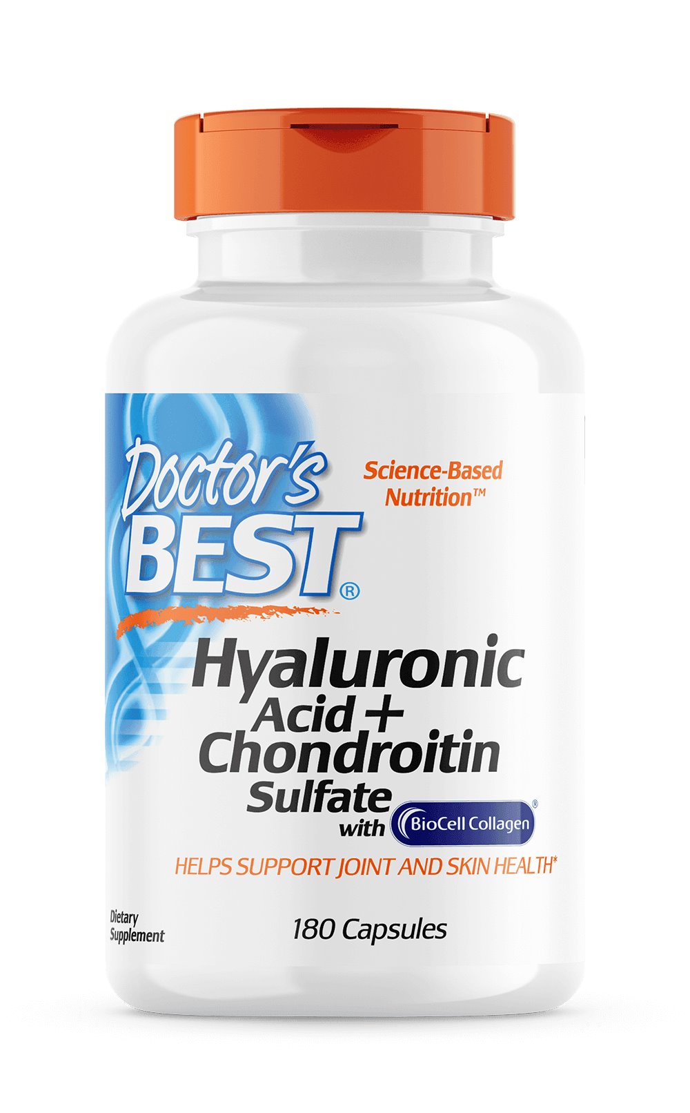 DOCTOR'S BEST hüaluroonhape + kondroitiinsulfaat koos BioCell kollageeniga, 180 kapslit