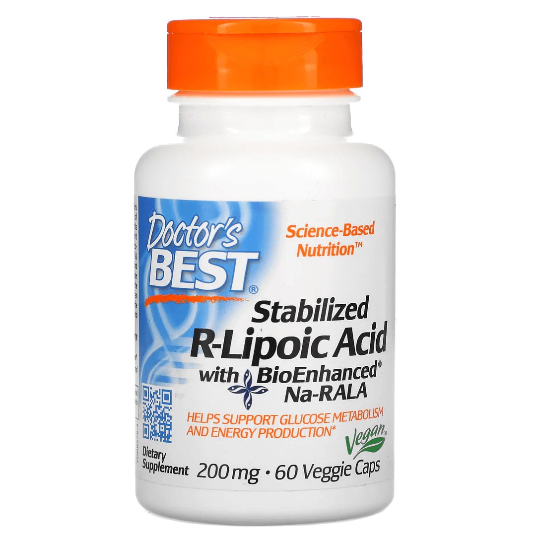 DOCTOR'S BEST stabiliseeritud R-lipoehape 200 mg 60 kapslit