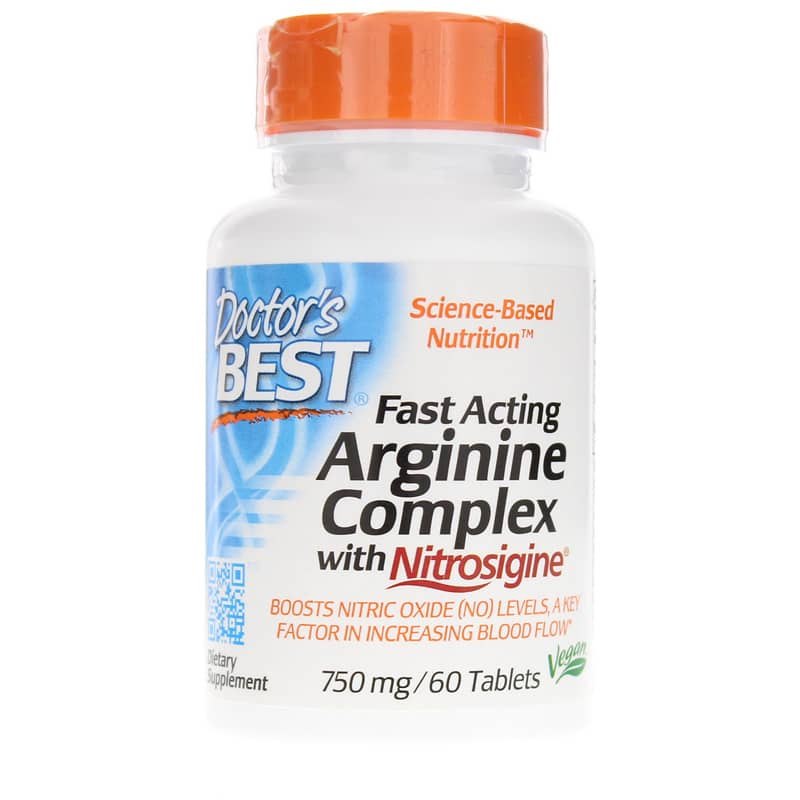 DOCTOR'S BEST kiiretoimeline arginiini kompleks NitroSiginega 60 tabletti