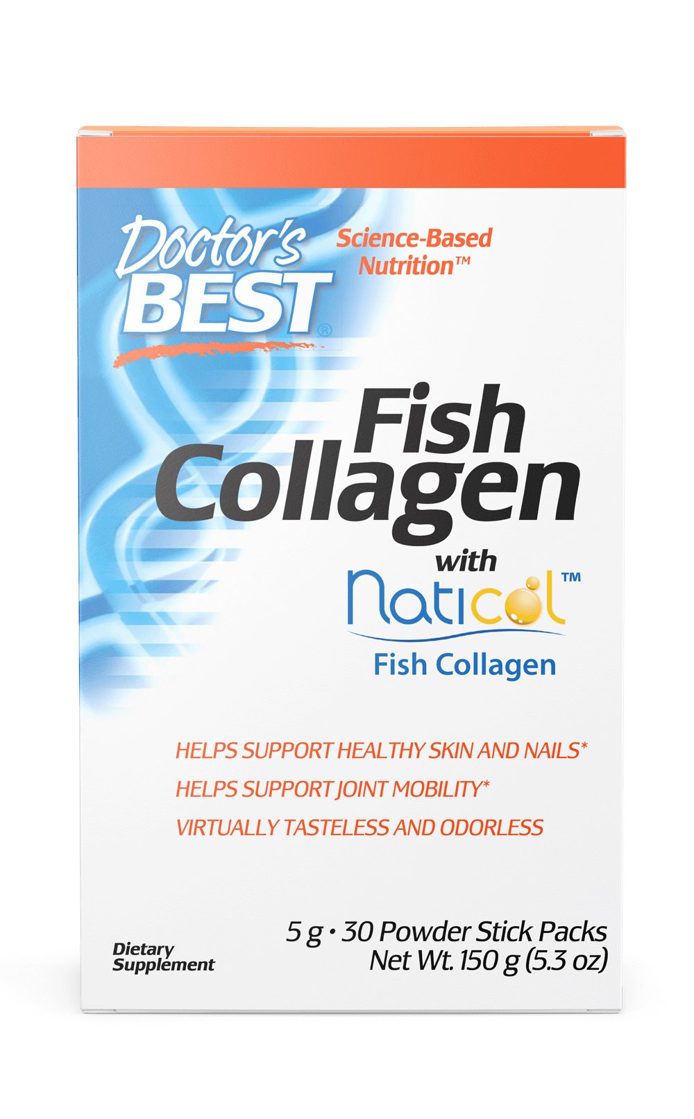 DOCTOR'S BEST kalakolaagen Naticol® pakikestega, 5 g 30 tk.