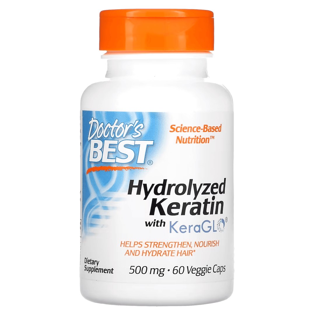 DOCTOR'S BEST hüdrolüüsitud keratiin 500 mg 60 kapslit