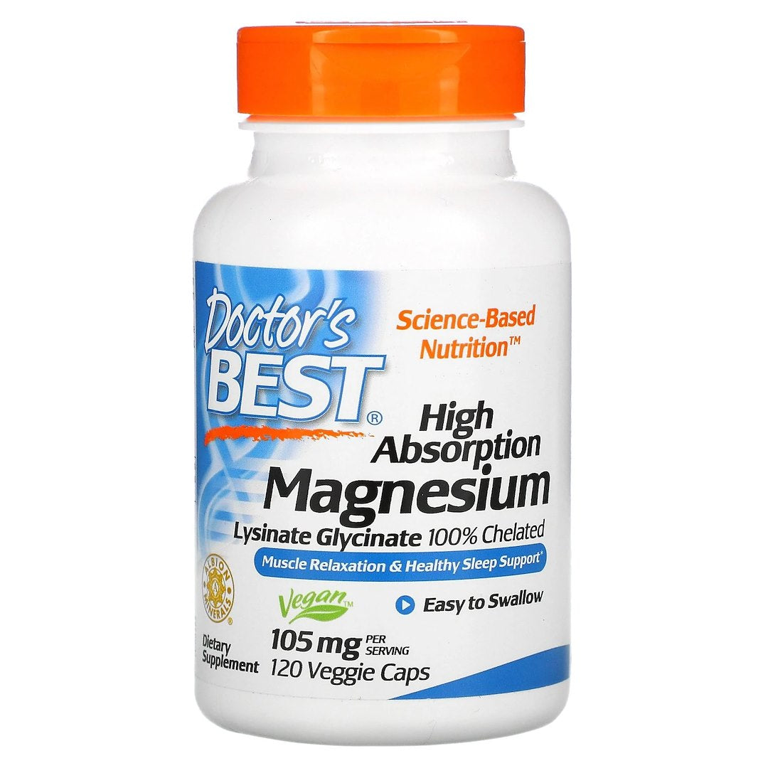 DOCTOR'S BEST kõrge imendumisega magneesium – magneesium 120 kapslit