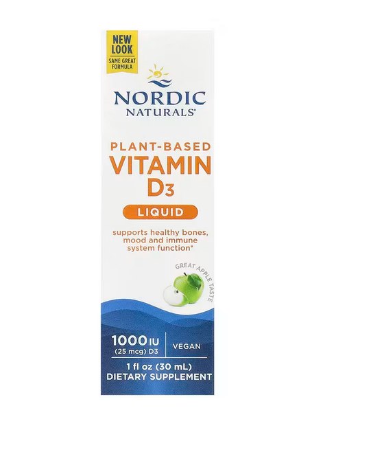 NORDIC NATURALS taimne D3-vitamiini vedelik – vegan D3-vitamiin 30 ml