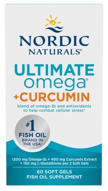 Nordic Naturals Ultimate Omega + kurkumiin 60 kapslit