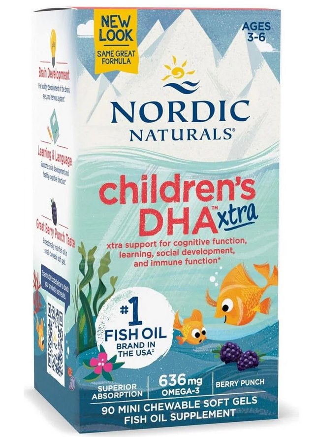NORDIC NATURALS Laste DHA Xtra 636 mg 90 kapslit