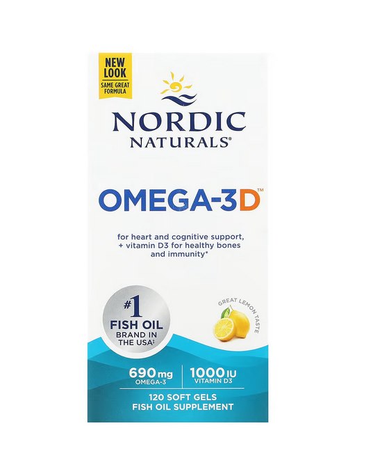 NORDIC NATURALS Omega-3D 120 kapslit