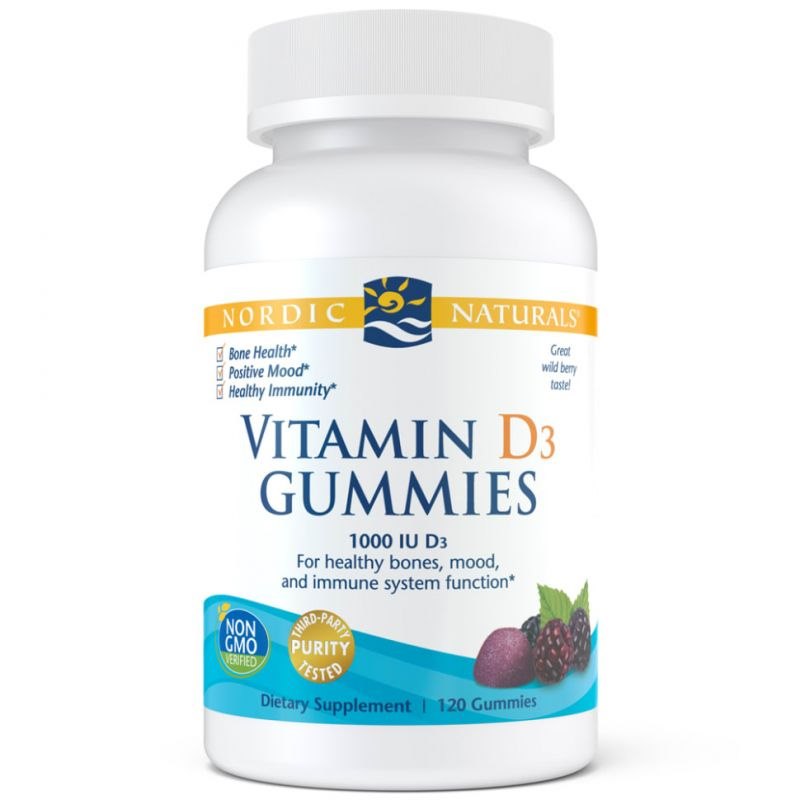 NORDIC NATURALS D3-vitamiini kummikommid 1000 IU 120 kummikommi
