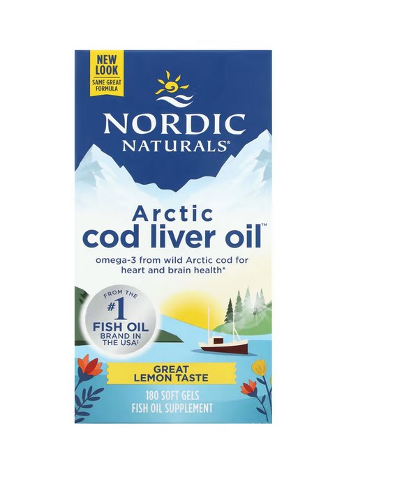 NORDIC NATURALS Arktika tursa maksaõli sidrunimaitseline 180 kaps.