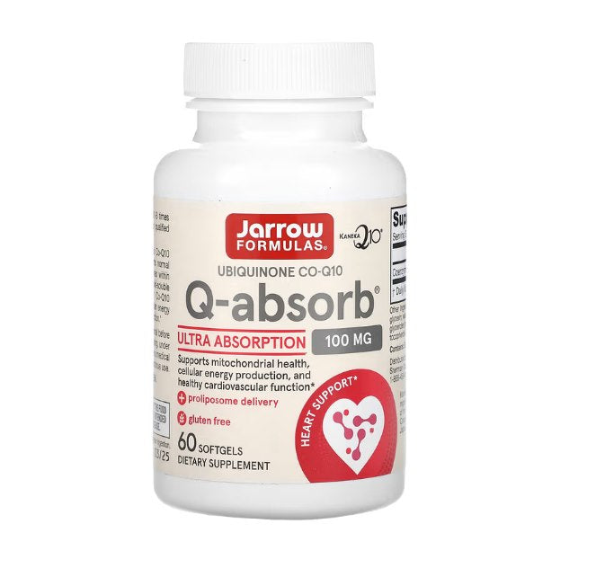 JARROW FORMULAS Ubikinool Co-Q10 Q-absorb 100 mg - Koensüüm Q10 60 kapslit