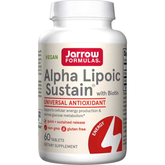 JARROW FORMULAS alfa-lipohape ja biotiin 120 tabletti