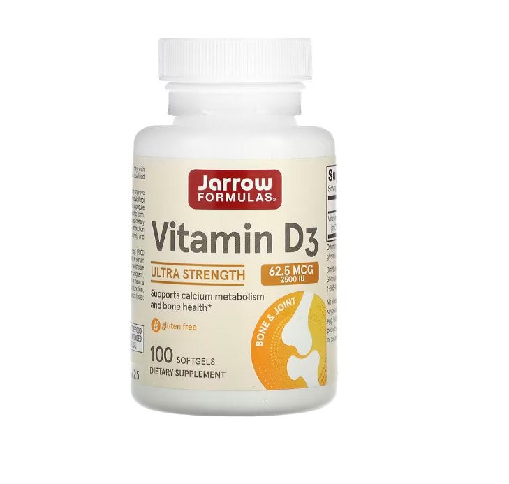 JARROW FORMULAS D3 vitaminas 2500 TV 100 kapsulių