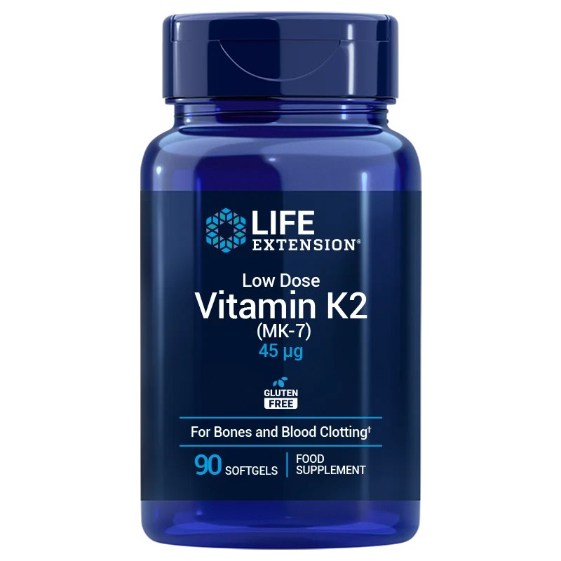Life Extension Madala doosiga vitamiin K2 MK7 EU 90 kapslit