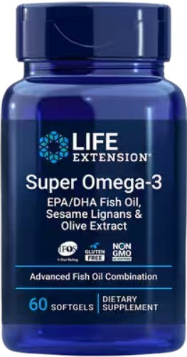 LIFE EXTENSION Super Omega-3 EPA/DHA koos seesami lignaanide ja oliiviekstraktiga 60 kapslit