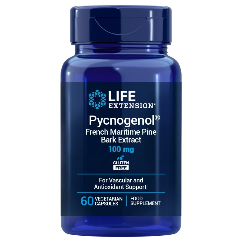 Life Extension Pycnogenol Prantsuse rannikumänni koore ekstrakt 100 mg EL 60 kapslit