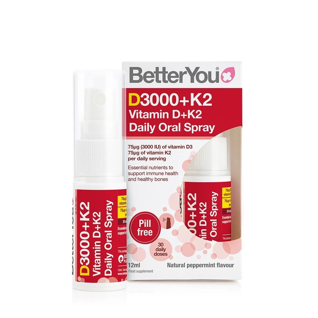BETTERYOU vitamiin D3 + K2 MK7 75 mcg sprei 12 ml