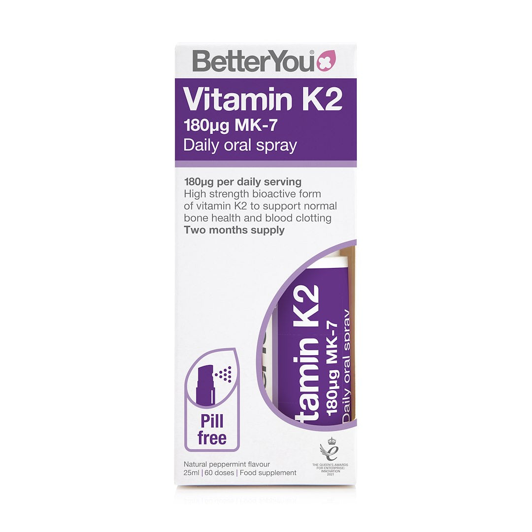 BETTERYOU vitamiin K2 MK7 60 mcg igapäevane suukaudne sprei 25 ml