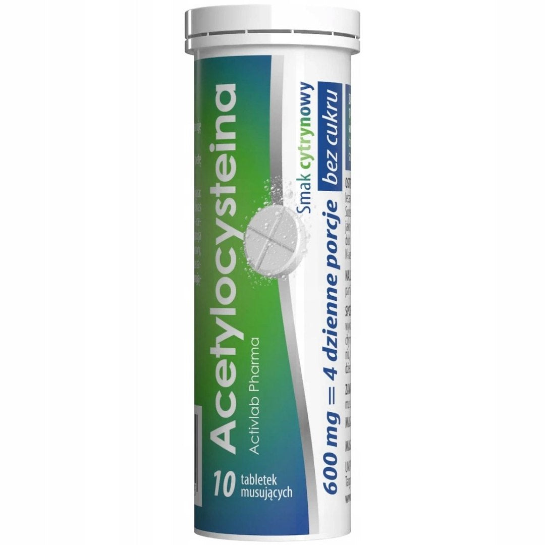 Activlab Pharma Acetilcisteinas, citrina – 10 putojančių tablečių