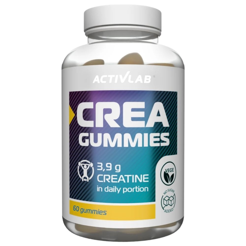 Activlab Crea Gummies, kreatiinmonohüdraat 4500 mg, sidrun ja laim - 60 geeli