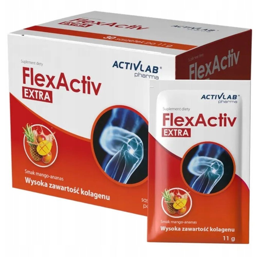 Activlab FlexActiv EXTRA kollageen liigestele, mango ja ananass - 30 pakikest