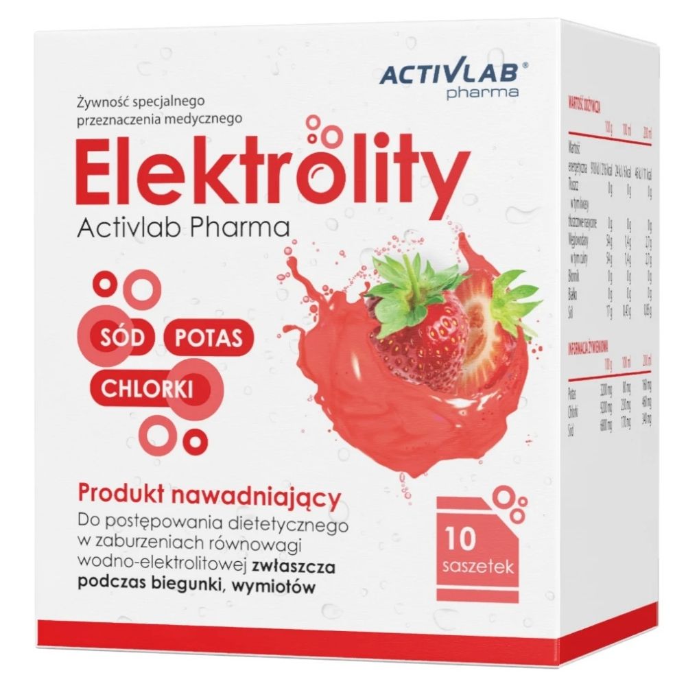 Activlab Pharma elektrolüütide hüdratsioonitoode, maasikas - 10 kotikest