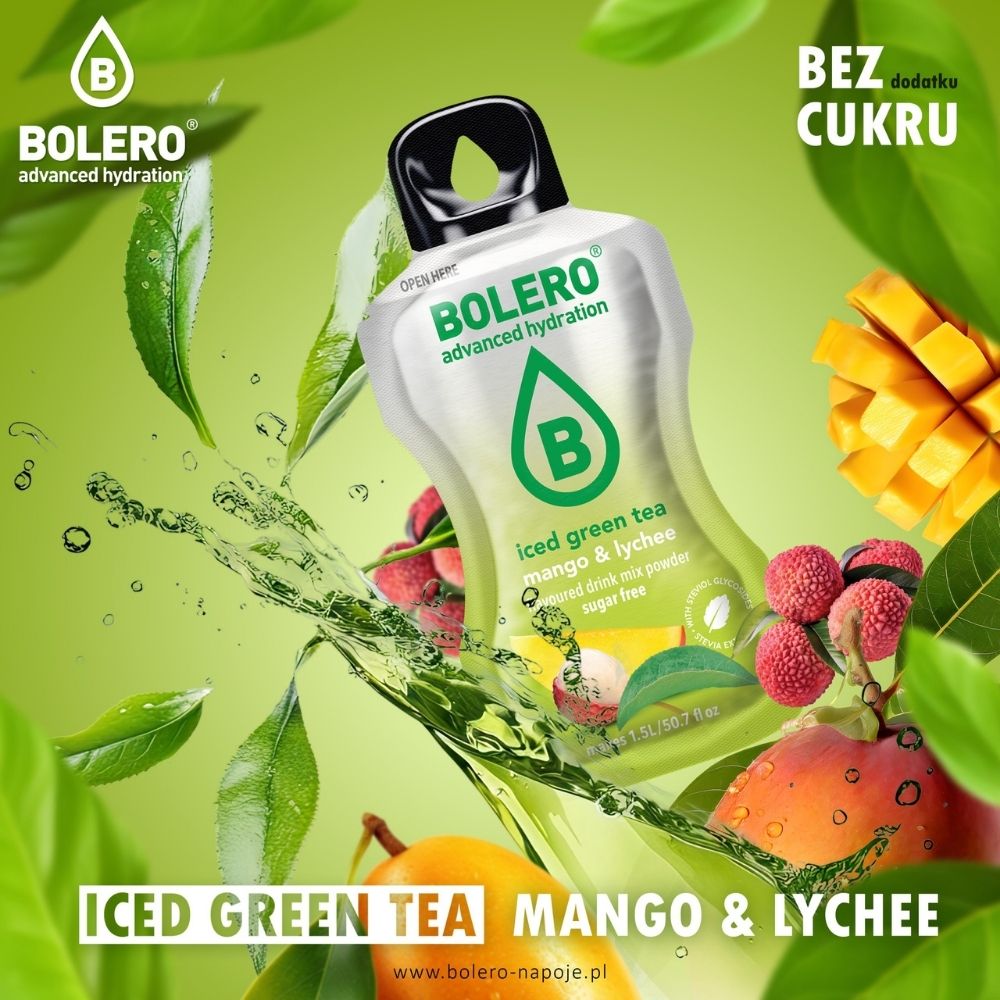 Bolero Classic lahustuv jook Iced Green Tea Mango & Lychee (mango roheline jäätee, litšid) - 8 g