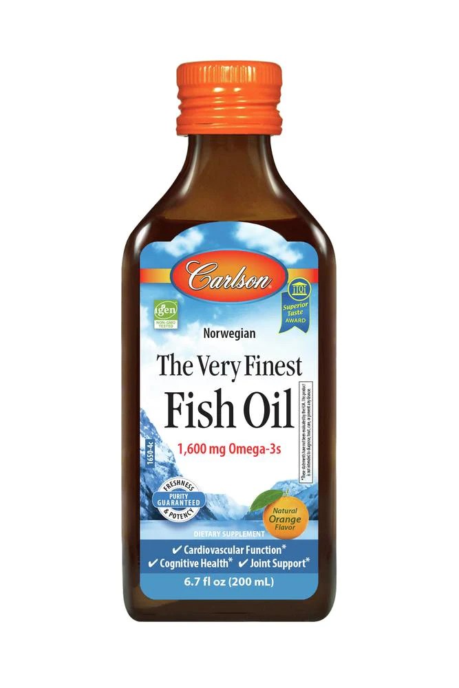 Carlson Labs Norra kalaõli, 1600 mg oomega-3, apelsini maitsega - 200 ml