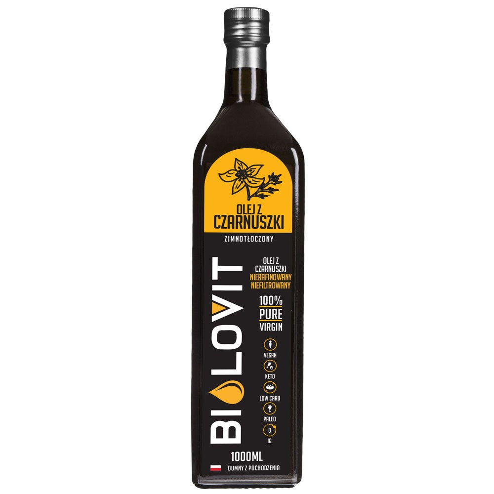 Bilovit Šaltai spaustas juodgrūdžių aliejus - 1000 ml - Magnis.lt