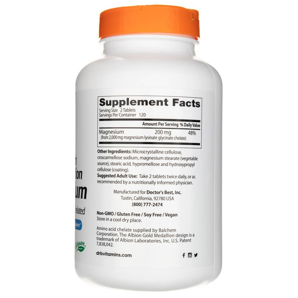 Doctor's Best High Absorption Magnesium 100 mg - 240 tabletti