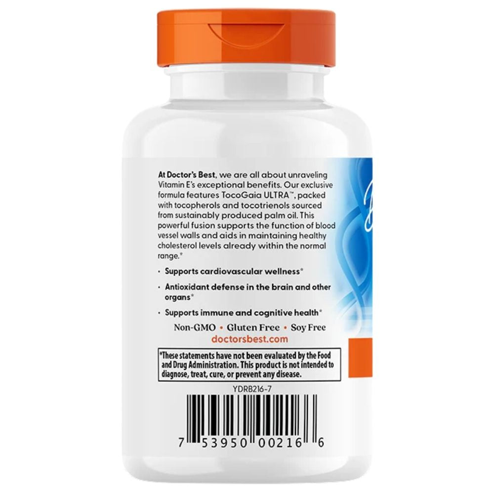 Doctor's Best vitamiin E, tokotrienoolid 50 mg - 60 kapslit