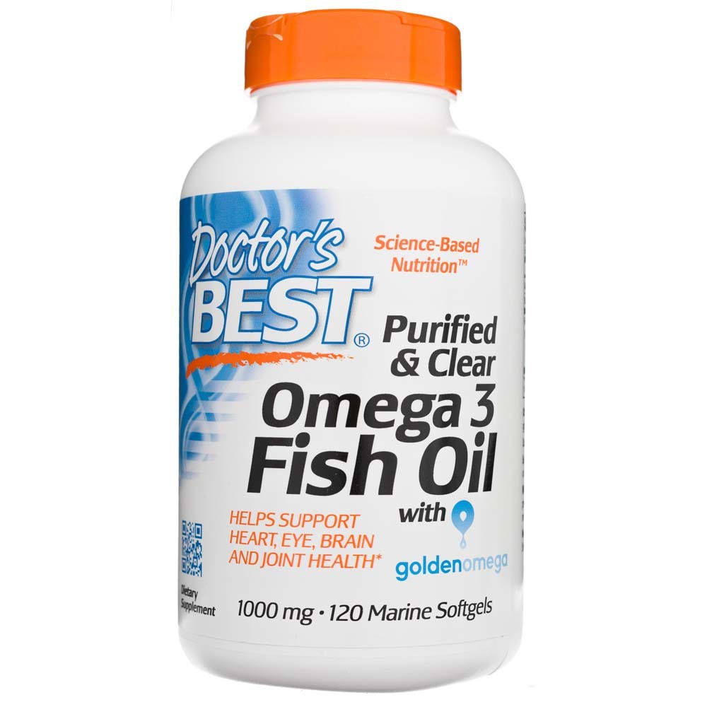 Doctor's Best Purified & Clear Omega 3 kalaõli koos Goldenomega 1000 mg - 120 kapslit