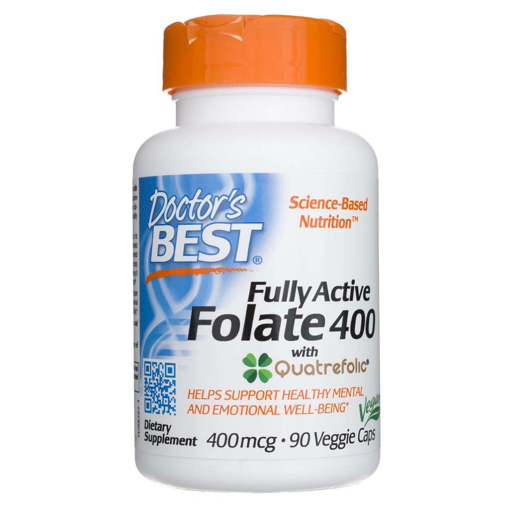 Doctor's Best Fully Active Folate 400 with Quatrefolic - 90 kapslit