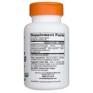 Doctor's Best Fully Active Folate 400 with Quatrefolic - 90 kapslit