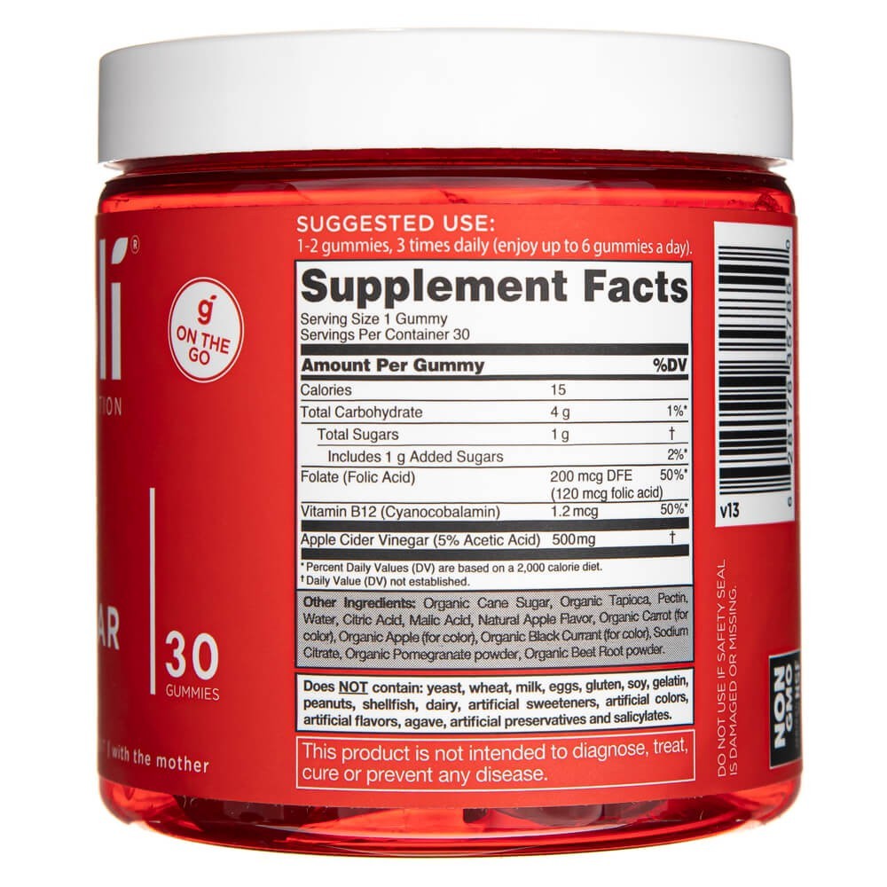Goli Nutrition õunaäädika kummikommid - 30 kummikommi