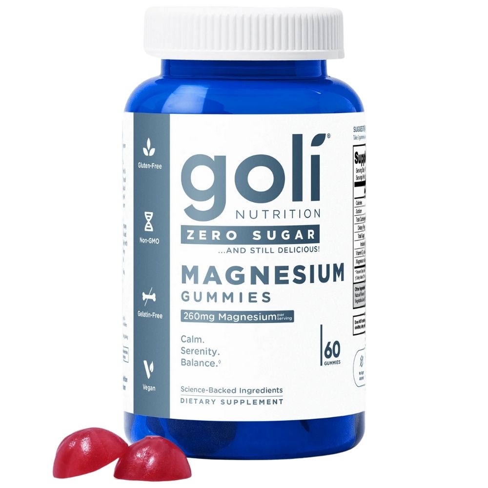 Goli Nutrition magneesium, suhkruvabad tarretisekommid, mustikas – 60 tk.