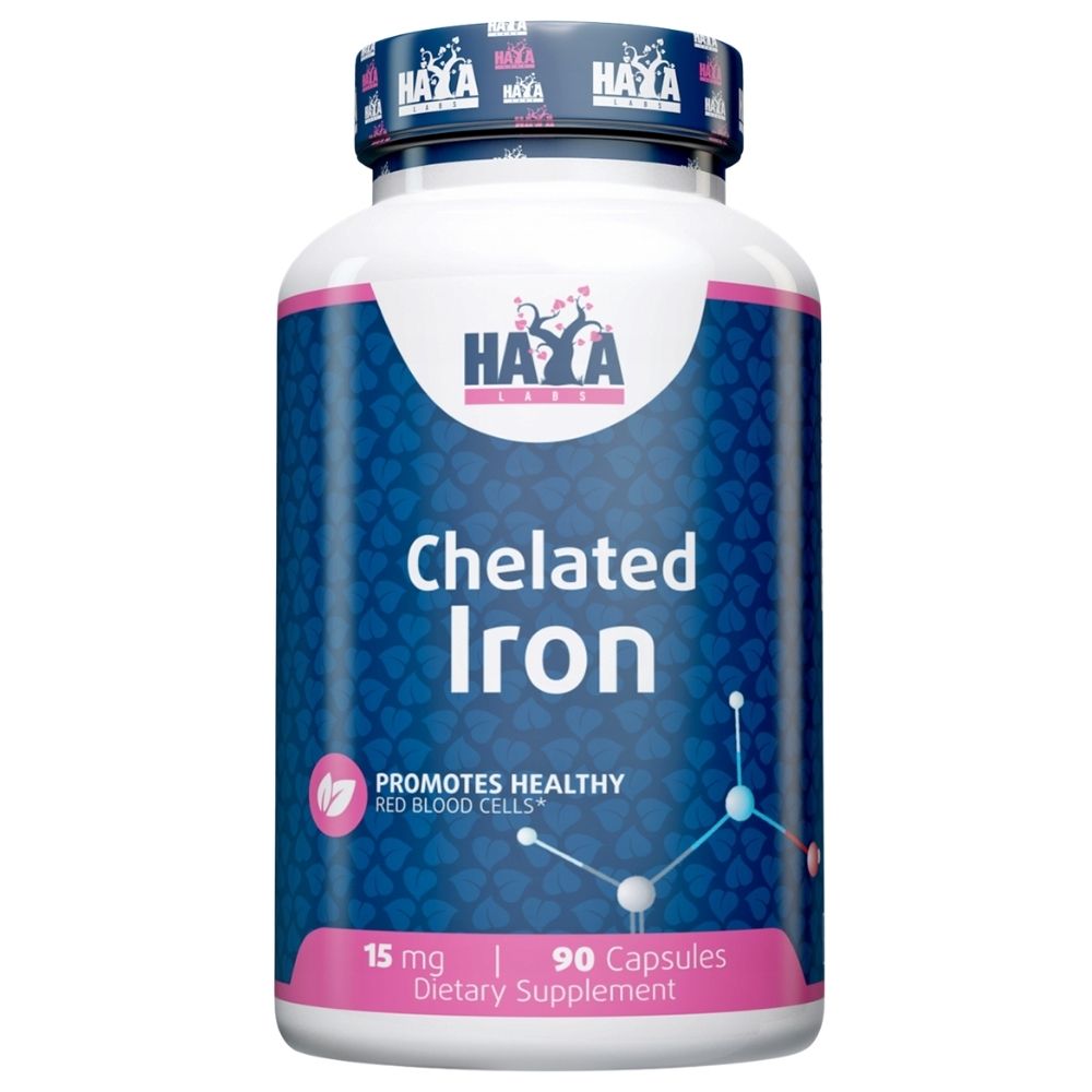 Haya Labs kelaaditud raud 15 mg – 90 kapslit