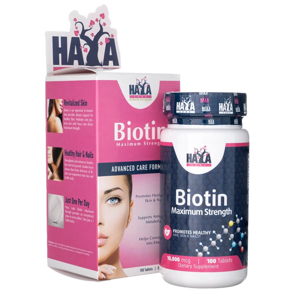 Haya Labs biotiin 10000 mcg - 100 tabletti