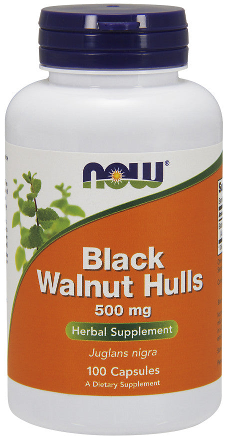 Black Walnut Hulls, 500mg - 100 caps - NOW Foods