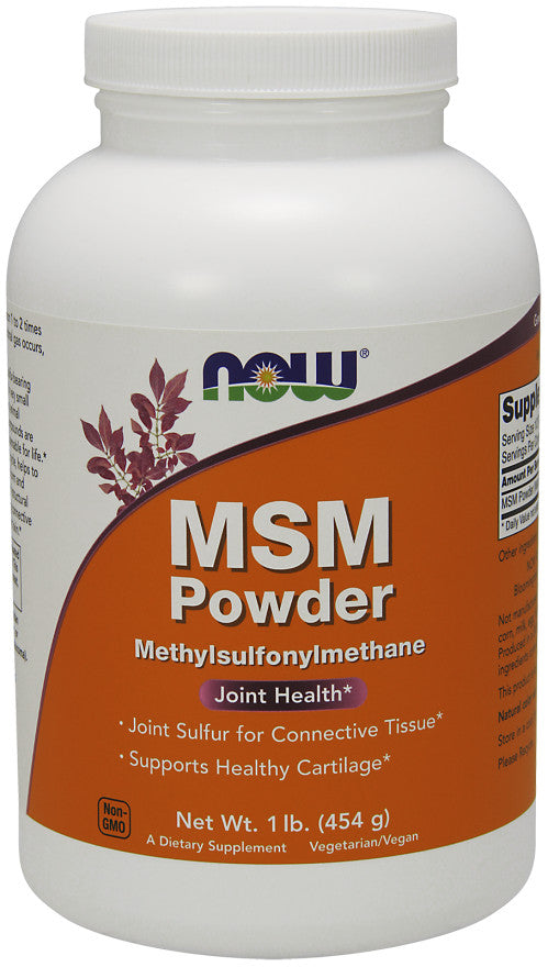 MSM Methylsulphonylmethane, Powder - 454 grams - NOW Foods