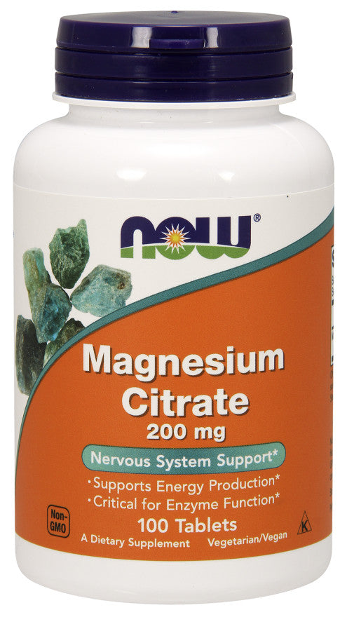 Magnesium Citrate, 200mg - 100 tablets - NOW Foods